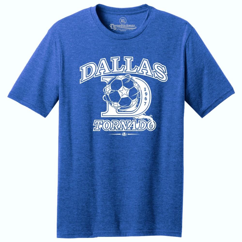 

Dallas Tornado 1967 Logo NASL Soccer TRI-BLEND Royal Heather Tee Shirt Unisex T-Shirt S