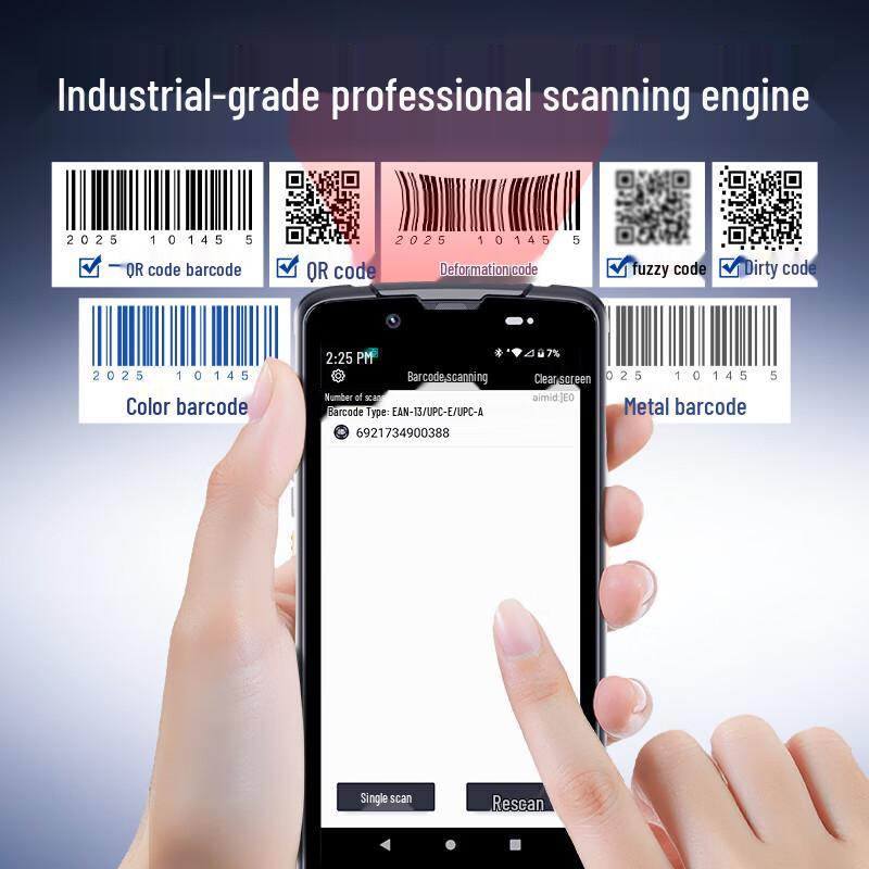 Deli Wireless Android PDA Barcode Scanner & Data Terminal