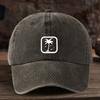 A Fun Square Frame Coconut Tree Print Baseball Hat Unisex Outdoor Fashion Versatile Duck Hat Trend