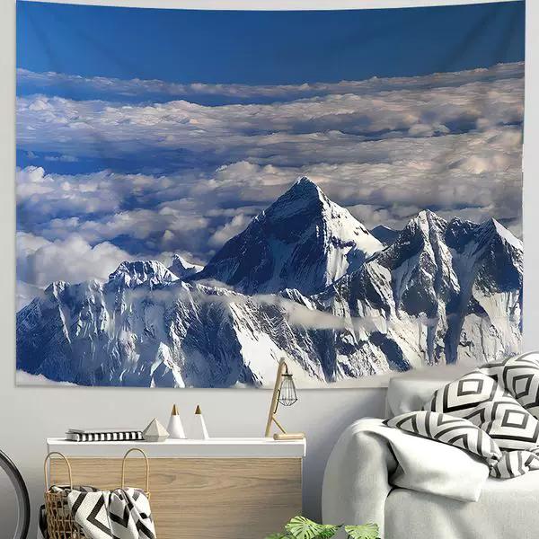 VIKAMA Ama Dablam Mountain Tapestry Himalayas Nature Landscape Wall Hanging for Living Room Bedroom Homestay Decor