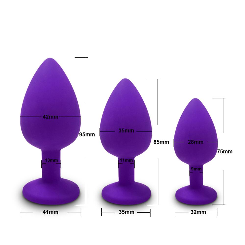S/M/L Soft Silicone Anal Plug Mini Erotic Butt Plug Sex Toy for Anal Toy Beginner Men Women Gay Couples Prostate Stimulator