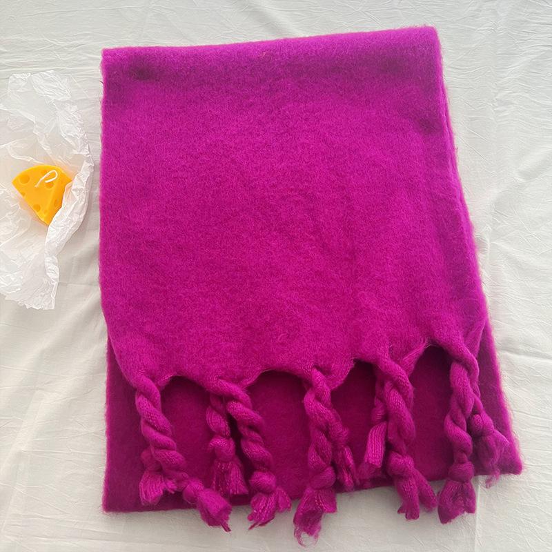 New Imitation Cashmere Women Scarf Winter Solid Warm Scarve Pashmina Tassel Mujer Female Foulard Bufanda Long Thick Wrap Shawl