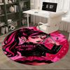 Draculaura Chair Mat Round Carpet - Gothic Home Decor, Sofa Rug, Office Mat, Gift for Her, Suitable for Bedroom, Living Room, and Various Rooms0462b