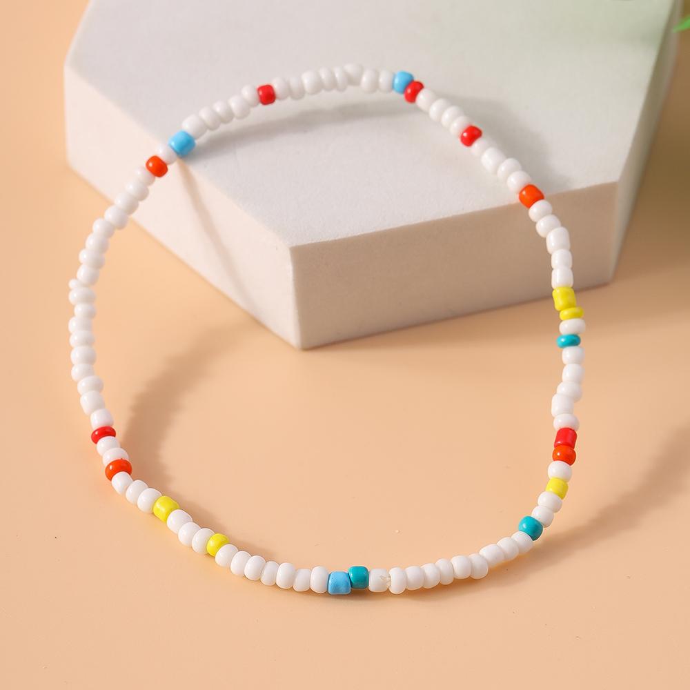 Bohemian Handmade Colorful Beads Anklet Summer Beach Beaded Ankle Bracelet Women Girls Holiday Jewelry Gifts