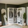 Modular Wardrobe Openo Set 260/200 White Drawers Rods Shelves Large For Bedroom