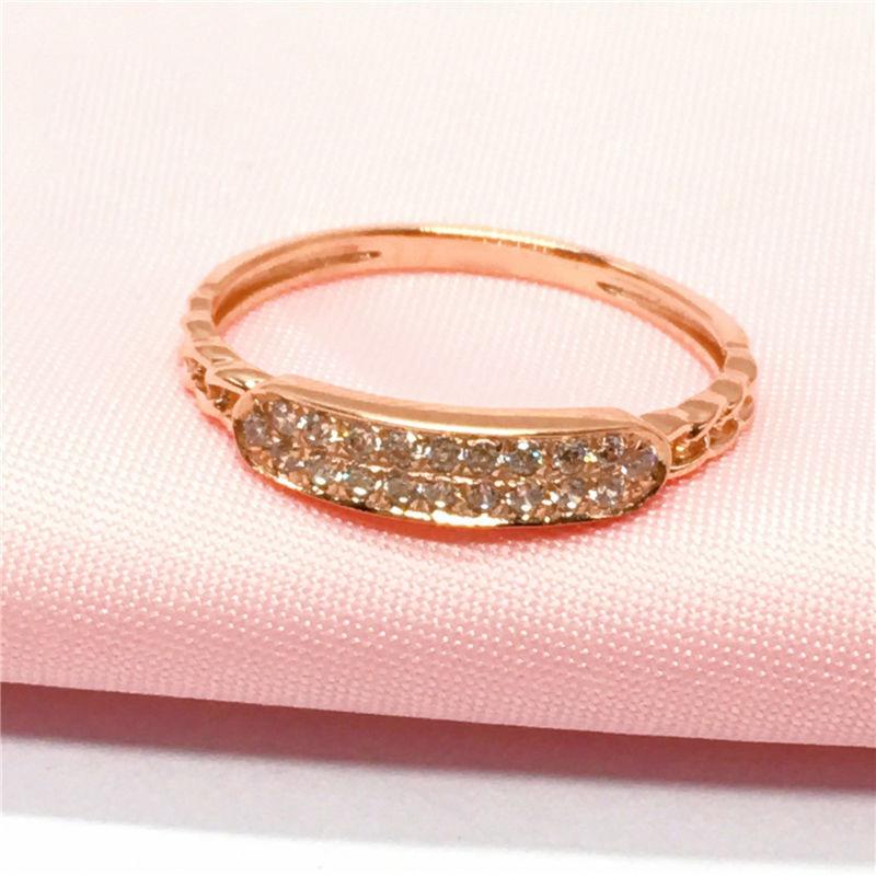 Color Gold Purple Gold Russian Zircon Ring 585 Rose Gold Plated Ring Adjustment Versatile Fashion Ring
