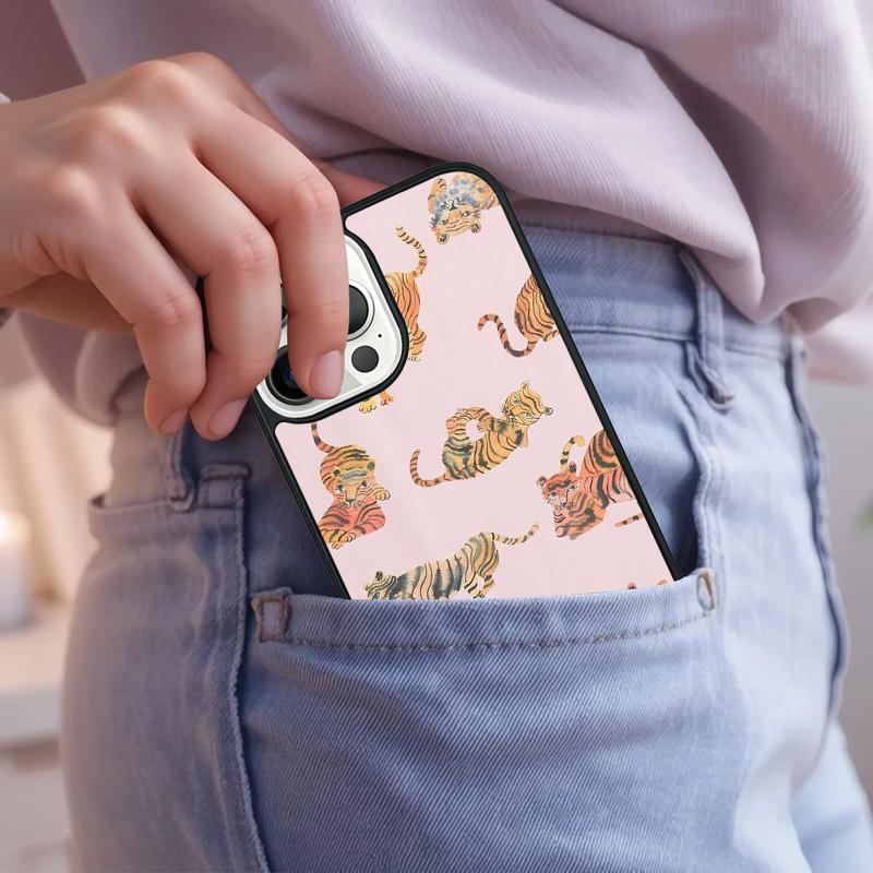 Animal Tiger Art Phone Case For iPhone 17 Air 15 16e 14 13 Pro Max Coque 12 11 Pro Max PLUS Cover