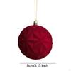 3 Pack of Flocked Christmas Baubles for Home Decor