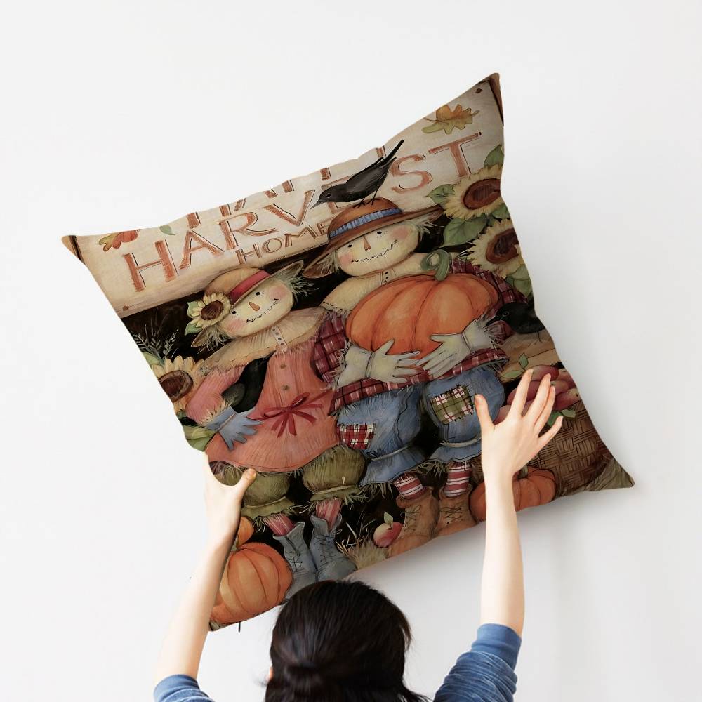 Autumn Harvest Festival Fall Leaf Pillowcases Home Bedding Decorative Pillow Cover Wedding Super Soft Pillow Case