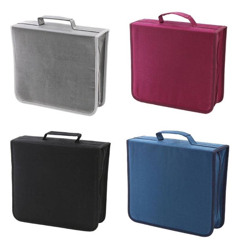 High Capacity Storage Organization Holds 256/384 Discs Nonwoven Fabric Lightweight Portable Storage Booklet Album Box