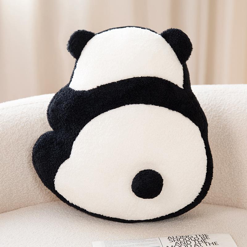 

Panda Back Pillow Blanket Plush Toy Black and White Panda Doll Home Sofa Pillow Ragdoll Doll 45cm (0.6kg)