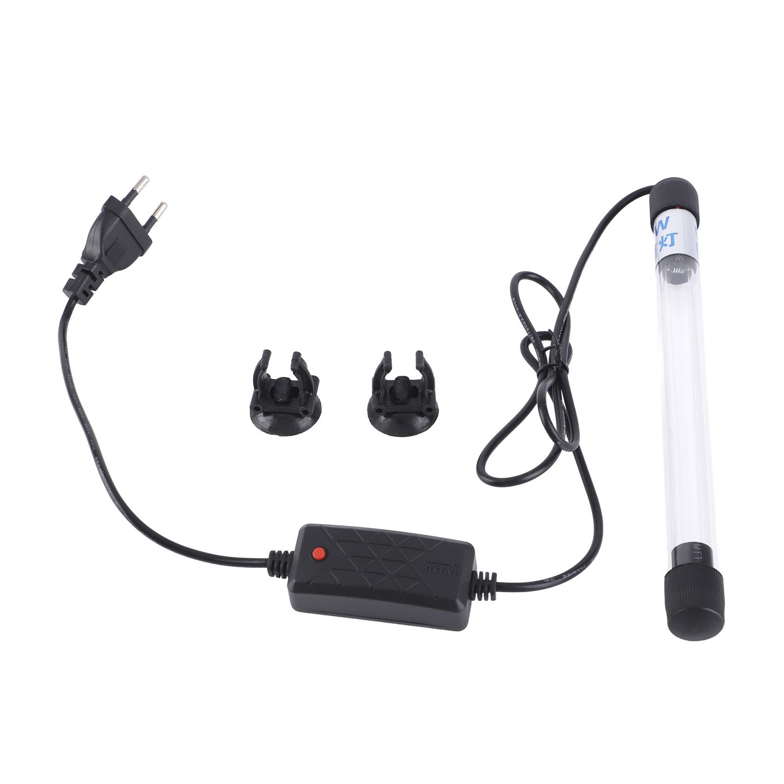 

Аквариумный погружной чистый свет УФ-стерилизатор Лампа для очистки от зеленых водорослей для аквариумов пруда EU Plug 220‑240V 11W