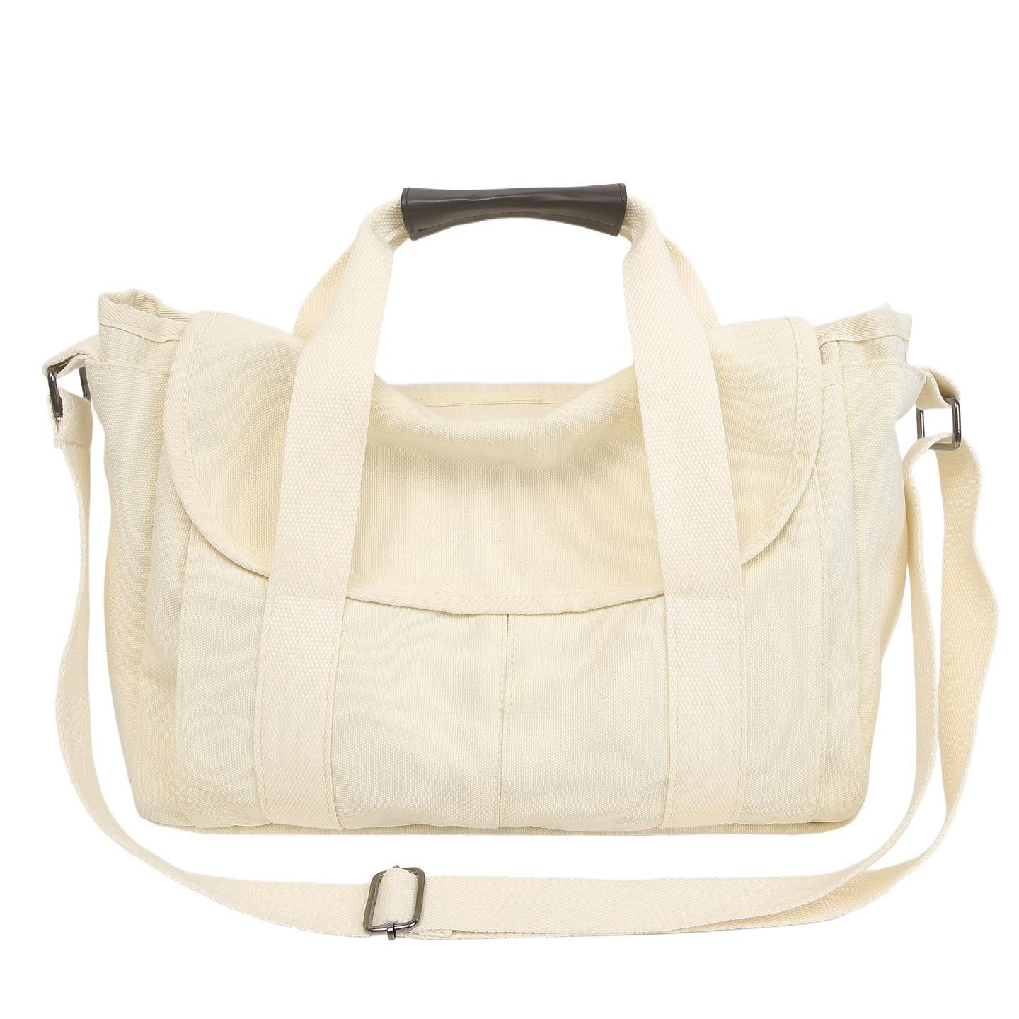 

Canvas Bag Women s Crossbody Bag Men s Lightweight Commuting Shoulder Bag Large Capacity Student Class Bag белый