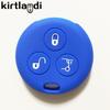 Silicone Car Key caps Case key cover Holder for Mercedes Benz SMART Fortwo 450 Forfour Roadster City Body fob auto accessories