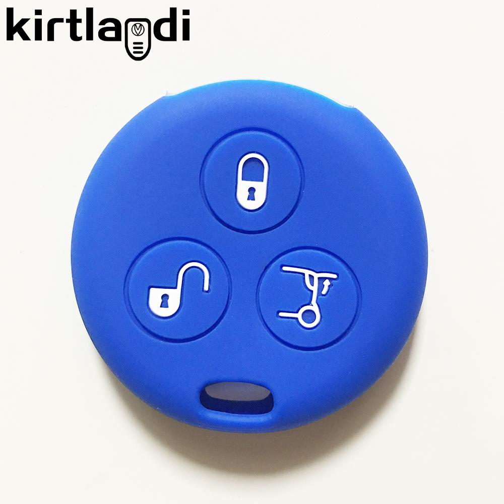 Silicone Car Key caps Case key cover Holder for Mercedes Benz SMART Fortwo 450 Forfour Roadster City Body fob auto accessories