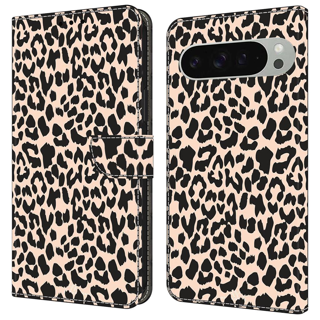 For Google Pixel 9 Pro XL Case Pattern Printed Protective Cover TPU+PU Leather Flip Phone Case