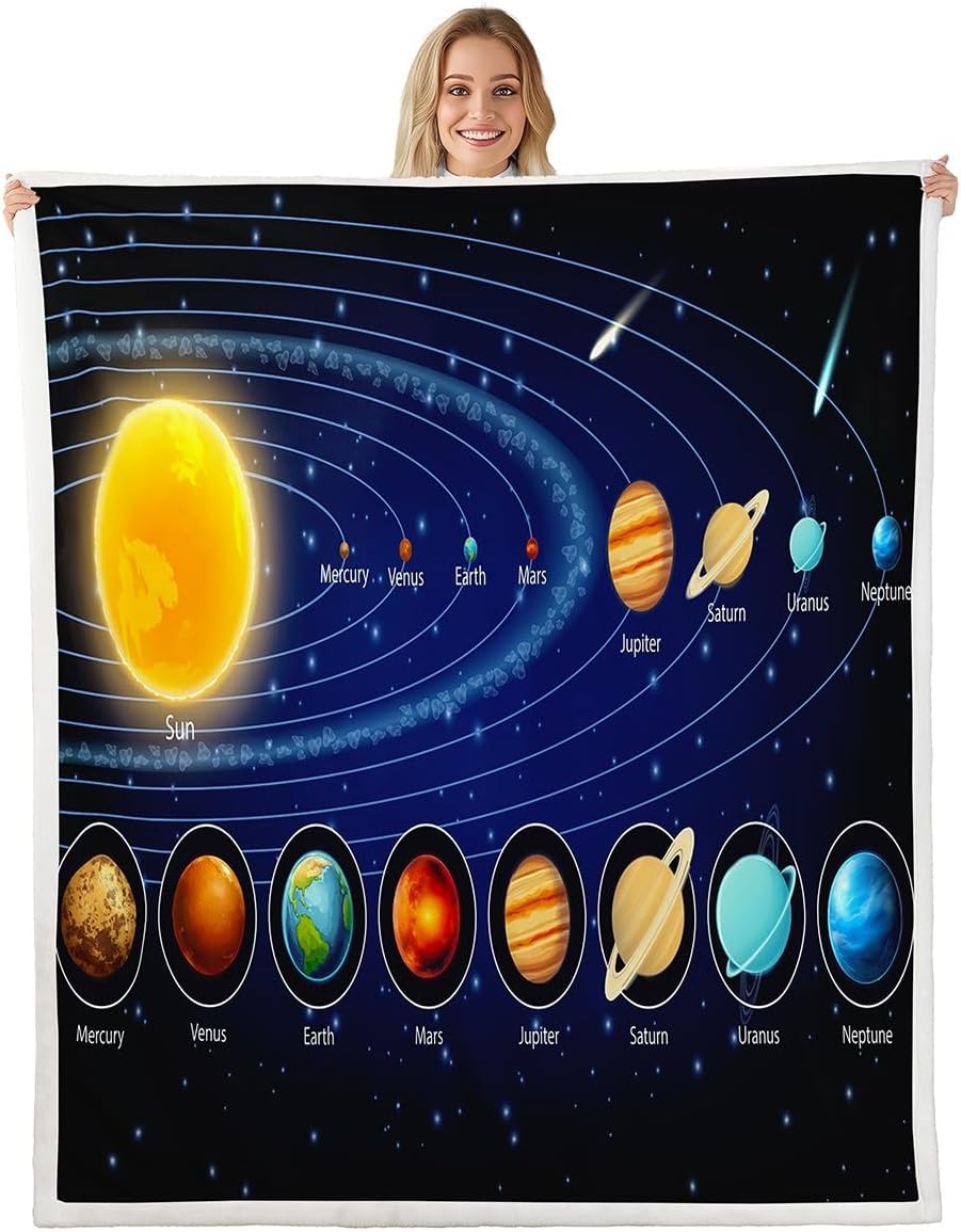 Naprendszer Bolygók Takaró Dobozolható Tér Csillagászat Dekoráció Otthonba Nappali Galaxis Művészet Tudomány Falikárpit Dekoratív Q 180x250cm72x100in