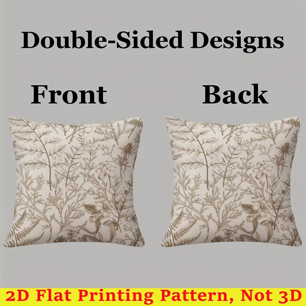 Beige Garden square Jacquard Pillow Cover for Sofa Office Waist Cushion Cover Home Decorative Pillowcase