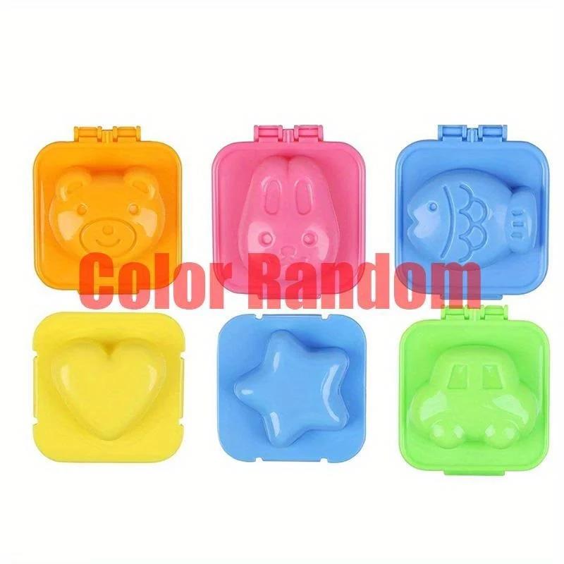 6/8pcs Cartoon DIY Boiled Egg Mold Rice Ball Mold Bento Maker Sushi Tools Random Color Kitchen Accessories Kitchen Gadgets 2