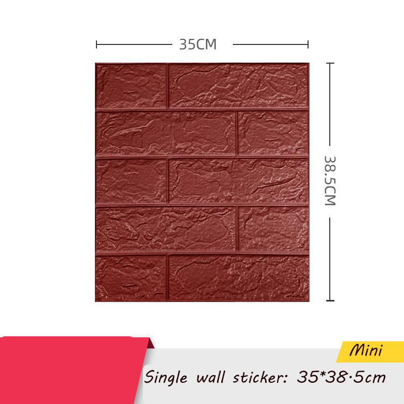 35*38.5cm 3D Wall Sticker Self Adhesive Panel Living Room Background Brick Waterproof Wallpapers Mural Bedroom DIY Decorative
