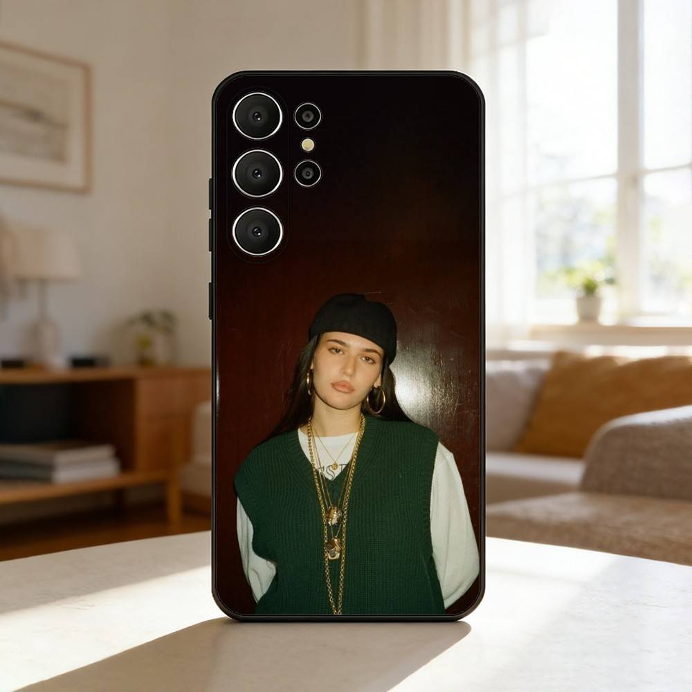 S-Sienna Singer S-Spiro Phone Case For Samsung S26,S25,24,23,22,30,21,10,9,Ultra,Plus,Lite,Black Soft Case Samsung S30plus5G