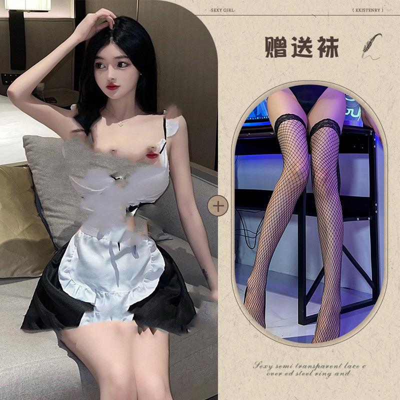 Sex lingerie plus size maid maid uniform pure lust suspenders sweet cute cosplay sexy seduction hot