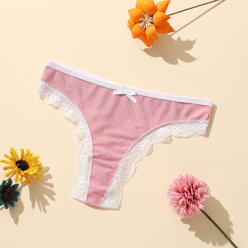 Women's New Spring and Summer Breathable Comfortable Belly Low Waist Thong Underwear