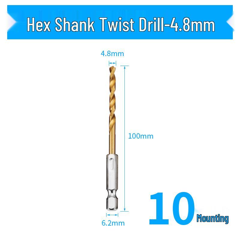 6.35mm Hex Shank Twist Drill Bit Set for Electric Screwdrivers and Pneumatic Tools