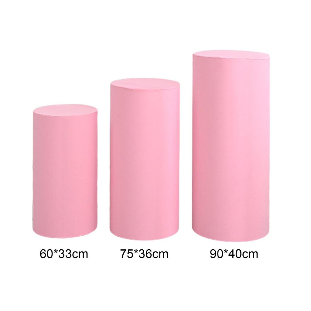 3Pcs Plinth Stand Pillar Covers for Engagement Thanksgiving Anniversary