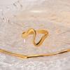 European & American Snake-shaped Geometric Arc Ring - Non-fading, Irregular Design