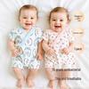 Babyprints Baby Short Sleeve Pure Cotton Kimono Romper