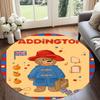Paddington Bear Printed Round Rug Carpet Chair Rug Area Rug Entryway Doormats,for Office Chair Living Room Bedroom Kitchen Room.