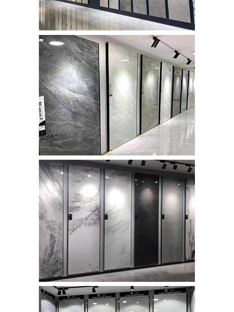 Wall-Mounted Seamless Edge Banding Tile Display Rack for Floor and Ceramic Samples