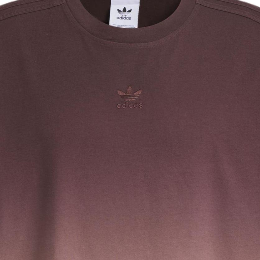 adidas Originals T Shirt Loose Fit Unisex Dark Umber Red JG1524