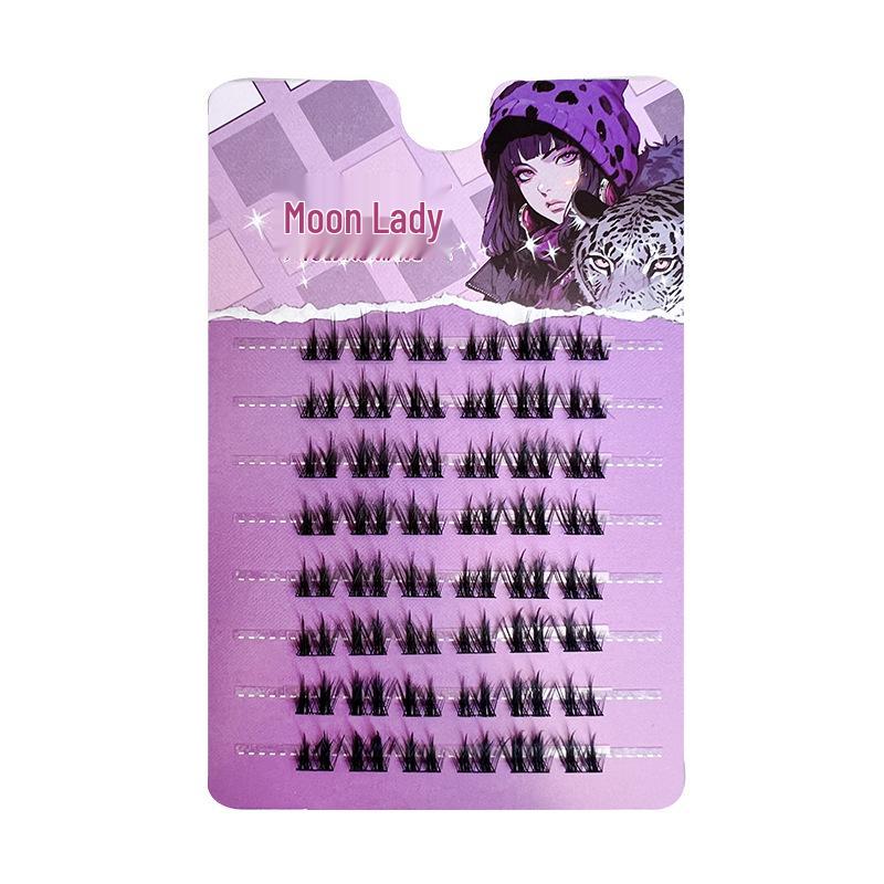 

Yuejiaoniang K8 Двухточечные натуральные накладные ресницы - Комиксный стиль Барби Дьявол для начинающих пучки