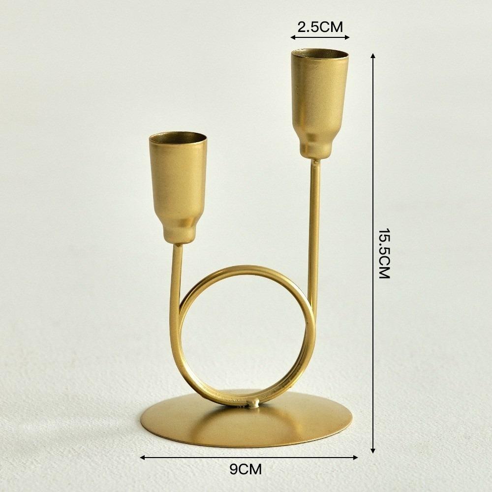 U-förmige Tischkerzenhalter Metall Doppelköpfiger Kerzenständer Heim- und Hoteldekoration Ornament
