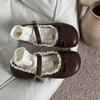 Lolita Couro PU Sapatos JK Planos Laço Doce Slip-on Mocassins Sola Macia Renda Franzido Sapatos Mary Jane Femininos