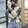 Hong Kong-Style Patchwork Cozy Loose Fit Cotton Jacket for Women Autumn Winter