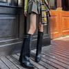 Fashion Designer Rivet Women Trouser Legs Boots Fashion Embroidery Female Thick Heels Knight Long Booties Zapatos De Mujer