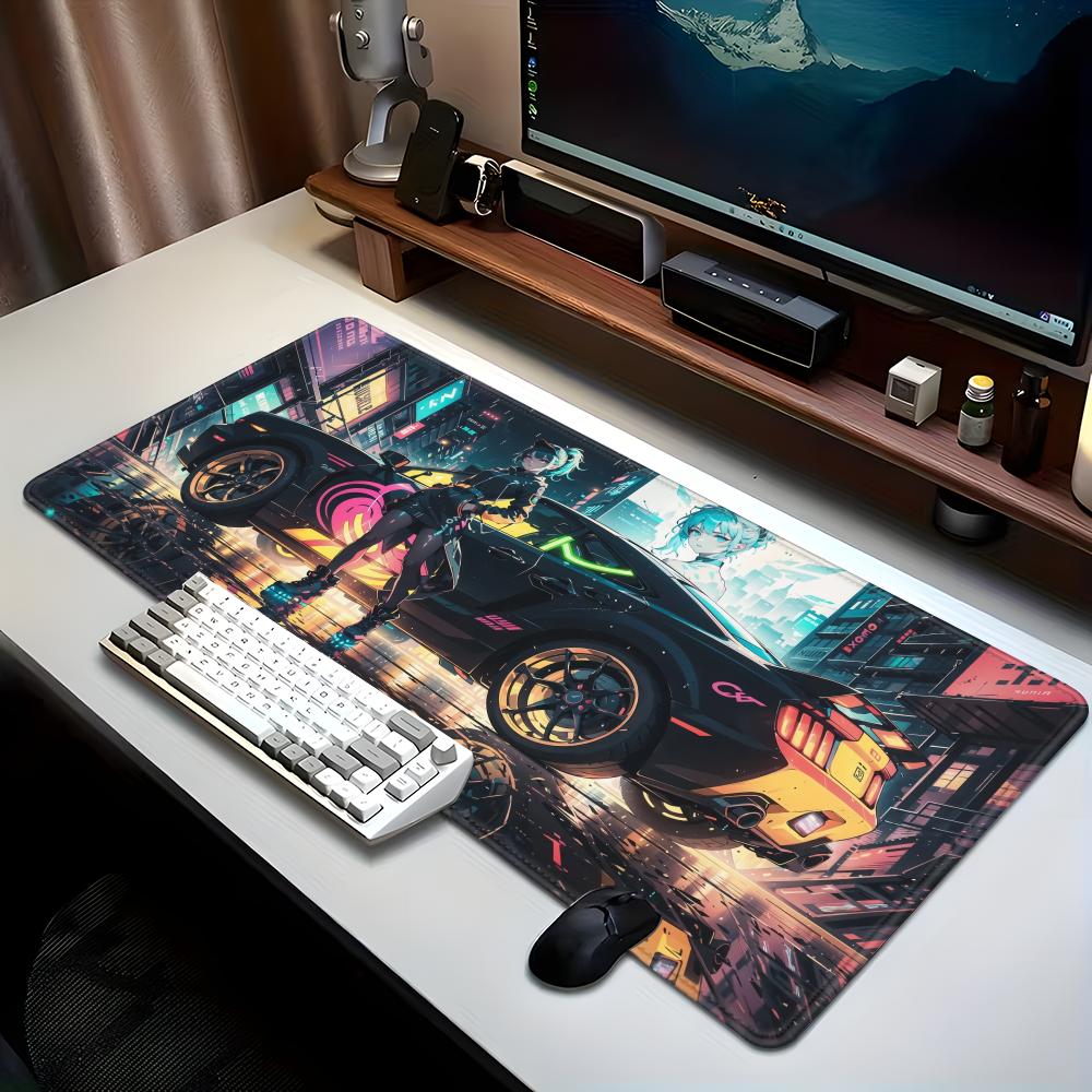 China's -selling mouse pad Cyberpunk sports car Animation Beautiful  XXL Game Exclusive MousePads pad Non-slip Decor