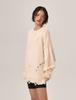 FLATWAVE IN SEOUL Ripsy Vintage Damaged Round Knit Cream