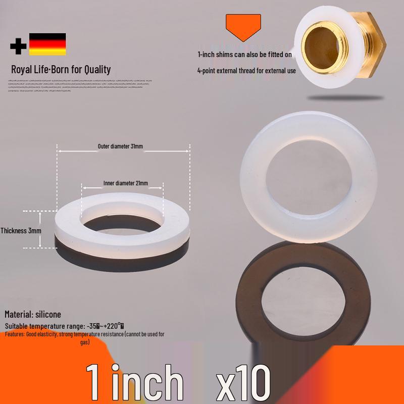 1-Inch Silicone Rubber Washer for Water Pipes and Meters