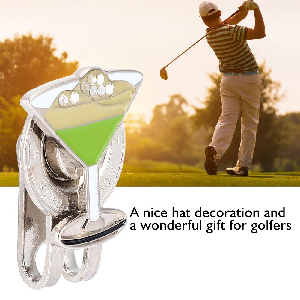 Durable Metal Golf Mini Magnetic Ball Marker Golfer Hat Visor Clip Accessory (2#)