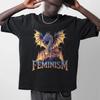 Feminismus Drachen Grafikshirt Lustiges Damen Grafik-T-Shirt Sommer Herren und Damen Locker und Atmungsaktiv T-Shirt Top