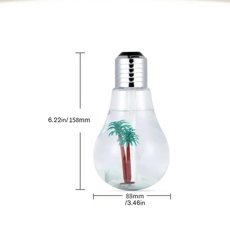 LED USB Light Bulb Humidifier Essential Oil Diffuser Atomiser Air Ultrasonic