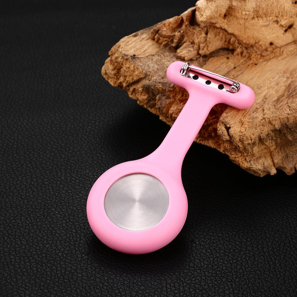 Nurse Watch with Second Hand, Reverse-Flip Silicone Analog Watch with Safety Pin, Cute, Perfect for Caregivers and Nursery Teachers