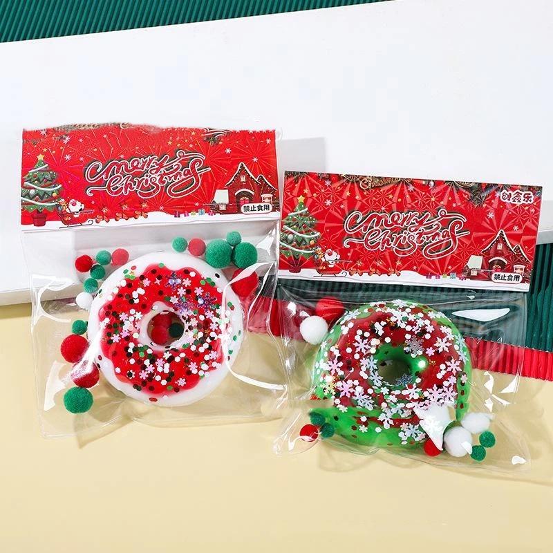 Christmas Cat Paw Egg Tart Squeeze Fidget Toy Cute Slow Rebound Stress Relief Toy Pinch Decompression Xmas Gift