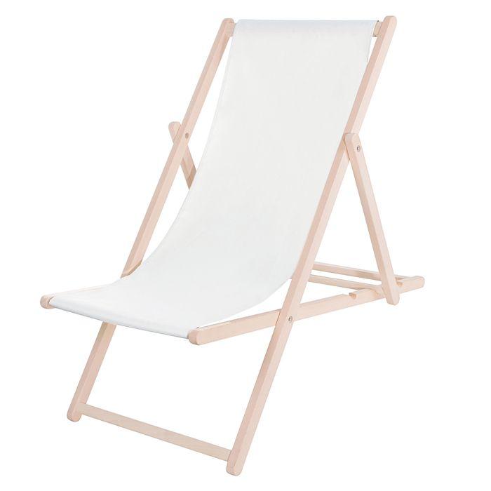 Transat pliable - Springos® - Bois de hêtre - 3 positions - 120 kg - 4 kg