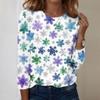 Women's Christmas Printed Round-neck Loose Long-sleeved Top
