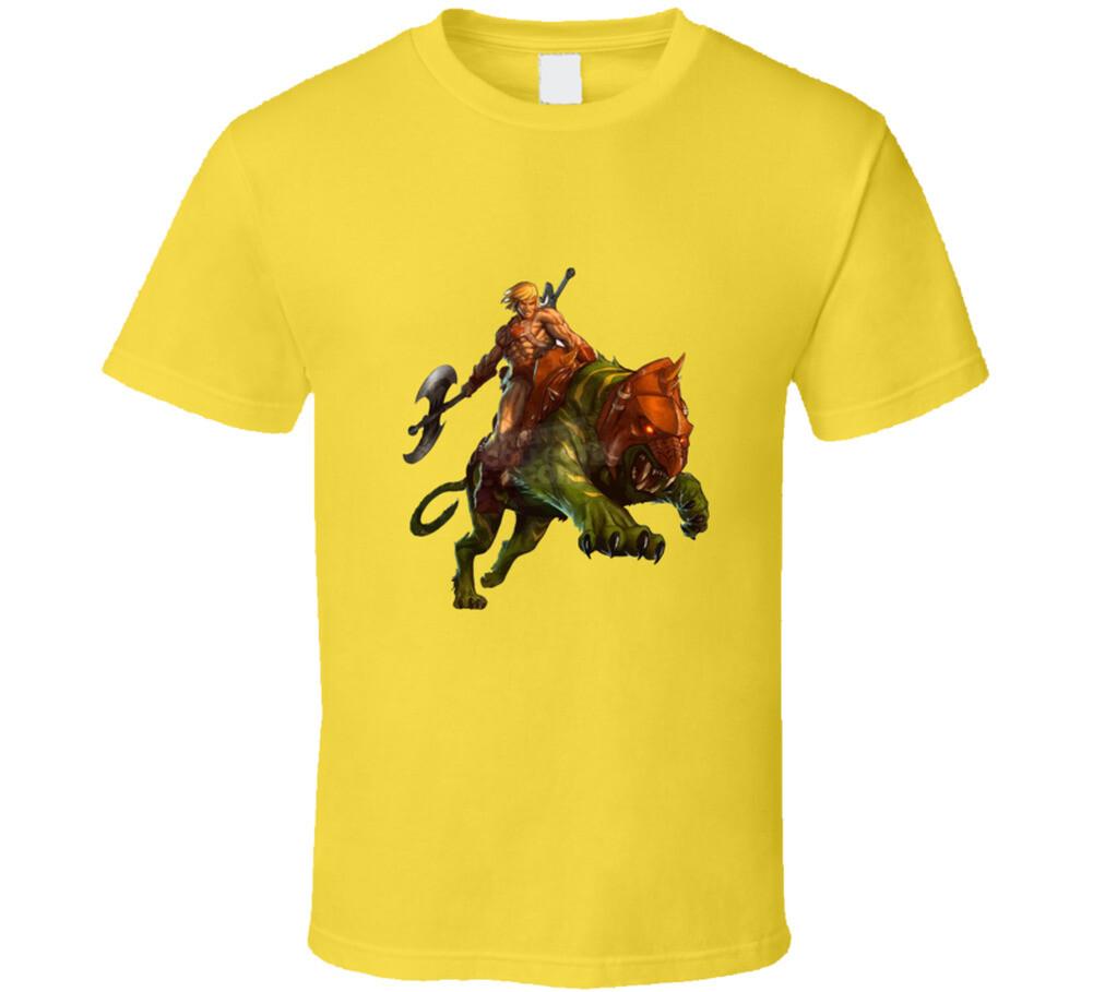Masters Of The Universe He-man And Battle Cat T-shirt And Apparel T Shirt S разноцветный